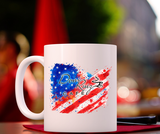 Don Ruiz Café Mug – Ceramic, 11oz US FLAG
